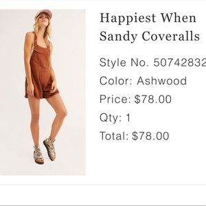 Burnt orange overalls romper